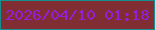 文字の大きさ：3、枠の色：178f8f、背景の色：802d33、文字の色：971ed9 無料ブログパーツのブログ時計