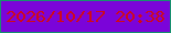 文字の大きさ：5、枠の色：17906f、背景の色：7b04d9、文字の色：d00918 無料ブログパーツのブログ時計