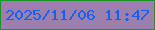 文字の大きさ：5、枠の色：179528、背景の色：9b80ae、文字の色：165ff3 無料ブログパーツのブログ時計
