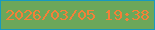 文字の大きさ：3、枠の色：179abf、背景の色：6ca75a、文字の色：f48038 無料ブログパーツのブログ時計
