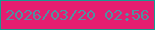 文字の大きさ：2、枠の色：179b91、背景の色：e41d70、文字の色：5091a0 無料ブログパーツのブログ時計