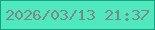 文字の大きさ：4、枠の色：17a07d、背景の色：50e8be、文字の色：7d8781 無料ブログパーツのブログ時計