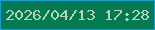 文字の大きさ：4、枠の色：17a0d1、背景の色：057a52、文字の色：b3d4bf 無料ブログパーツのブログ時計