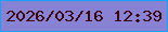文字の大きさ：3、枠の色：17a0f9、背景の色：8882d5、文字の色：3c050e 無料ブログパーツのブログ時計
