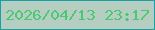 文字の大きさ：3、枠の色：17a1a3、背景の色：b6cec2、文字の色：49c974 無料ブログパーツのブログ時計