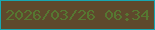 文字の大きさ：4、枠の色：17a7b1、背景の色：5e492c、文字の色：567731 無料ブログパーツのブログ時計