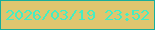 文字の大きさ：4、枠の色：17ae9b、背景の色：dec66f、文字の色：43eec4 無料ブログパーツのブログ時計