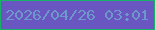 文字の大きさ：1、枠の色：17b167、背景の色：6956c0、文字の色：6c98cb 無料ブログパーツのブログ時計