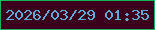 文字の大きさ：3、枠の色：17b558、背景の色：3a001c、文字の色：62a7d7 無料ブログパーツのブログ時計