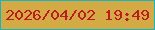 文字の大きさ：2、枠の色：17b5c4、背景の色：d3aa44、文字の色：bc1b24 無料ブログパーツのブログ時計