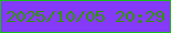 文字の大きさ：5、枠の色：17bc1c、背景の色：853af8、文字の色：309403 無料ブログパーツのブログ時計