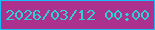 文字の大きさ：2、枠の色：17bdf9、背景の色：ac318e、文字の色：2dd1d4 無料ブログパーツのブログ時計