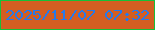 文字の大きさ：3、枠の色：17bf39、背景の色：d45e22、文字の色：2679eb 無料ブログパーツのブログ時計