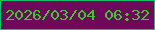 文字の大きさ：5、枠の色：17bf66、背景の色：6e0859、文字の色：37cb2e 無料ブログパーツのブログ時計