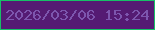 文字の大きさ：2、枠の色：17c067、背景の色：551b73、文字の色：7d56ae 無料ブログパーツのブログ時計