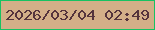 文字の大きさ：4、枠の色：17c262、背景の色：d3af88、文字の色：55343c 無料ブログパーツのブログ時計