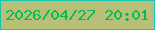 文字の大きさ：3、枠の色：17c5b6、背景の色：b8c077、文字の色：01bc57 無料ブログパーツのブログ時計
