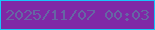 文字の大きさ：1、枠の色：17c5fa、背景の色：7f28a6、文字の色：6666a4 無料ブログパーツのブログ時計