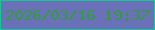 文字の大きさ：3、枠の色：17c792、背景の色：6b71b8、文字の色：2d9f36 無料ブログパーツのブログ時計