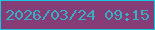 文字の大きさ：4、枠の色：17c7e0、背景の色：863d77、文字の色：39adc4 無料ブログパーツのブログ時計