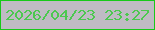 文字の大きさ：5、枠の色：17c91a、背景の色：bfbbc4、文字の色：4cc850 無料ブログパーツのブログ時計