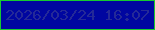 文字の大きさ：5、枠の色：17c92f、背景の色：0006a0、文字の色：242998 無料ブログパーツのブログ時計