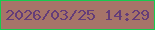文字の大きさ：4、枠の色：17ca4f、背景の色：a67469、文字の色：643d78 無料ブログパーツのブログ時計