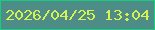 文字の大きさ：3、枠の色：17cc7c、背景の色：4e8d87、文字の色：d7f153 無料ブログパーツのブログ時計
