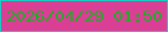 文字の大きさ：4、枠の色：17cec5、背景の色：db3e95、文字の色：1baf25 無料ブログパーツのブログ時計