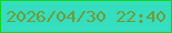 文字の大きさ：3、枠の色：17d421、背景の色：35debe、文字の色：719a37 無料ブログパーツのブログ時計