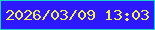 文字の大きさ：3、枠の色：17d4c4、背景の色：2e19ff、文字の色：f5ee50 無料ブログパーツのブログ時計