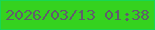 文字の大きさ：2、枠の色：17d754、背景の色：35d21f、文字の色：615c6c 無料ブログパーツのブログ時計
