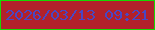 文字の大きさ：1、枠の色：17d801、背景の色：b2212b、文字の色：4947c3 無料ブログパーツのブログ時計
