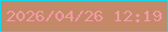 文字の大きさ：1、枠の色：17d8eb、背景の色：c38968、文字の色：f49aa3 無料ブログパーツのブログ時計