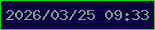 文字の大きさ：1、枠の色：17d91e、背景の色：0b0243、文字の色：81a08a 無料ブログパーツのブログ時計