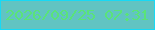 文字の大きさ：1、枠の色：17d9f5、背景の色：61c4c2、文字の色：5ae379 無料ブログパーツのブログ時計