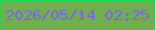 文字の大きさ：2、枠の色：17db56、背景の色：70af4e、文字の色：815ff0 無料ブログパーツのブログ時計