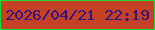 文字の大きさ：1、枠の色：17dc36、背景の色：c54126、文字の色：311484 無料ブログパーツのブログ時計