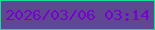 文字の大きさ：3、枠の色：17de93、背景の色：5f4791、文字の色：7702cd 無料ブログパーツのブログ時計
