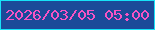 文字の大きさ：2、枠の色：17e2f7、背景の色：1b4a99、文字の色：f854c4 無料ブログパーツのブログ時計