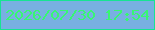 文字の大きさ：3、枠の色：17e492、背景の色：78b0e1、文字の色：37f772 無料ブログパーツのブログ時計