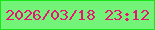 文字の大きさ：1、枠の色：17e517、背景の色：73f478、文字の色：e81575 無料ブログパーツのブログ時計