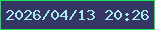 文字の大きさ：2、枠の色：17e553、背景の色：353663、文字の色：a6ebee 無料ブログパーツのブログ時計