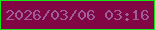 文字の大きさ：5、枠の色：17e714、背景の色：800743、文字の色：9c5f9c 無料ブログパーツのブログ時計