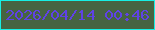 文字の大きさ：2、枠の色：17efe5、背景の色：466442、文字の色：5f42e5 無料ブログパーツのブログ時計