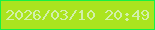 文字の大きさ：3、枠の色：17f144、背景の色：abe41f、文字の色：d2f0aa 無料ブログパーツのブログ時計