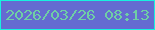 文字の大きさ：4、枠の色：17f1df、背景の色：646bd1、文字の色：6fcea5 無料ブログパーツのブログ時計