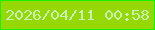 文字の大きさ：4、枠の色：17f201、背景の色：95d806、文字の色：c7f1b5 無料ブログパーツのブログ時計