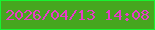 文字の大きさ：1、枠の色：17f331、背景の色：46a61f、文字の色：e63cc7 無料ブログパーツのブログ時計