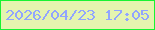 文字の大きさ：4、枠の色：17f332、背景の色：e4f4af、文字の色：91a5fe 無料ブログパーツのブログ時計